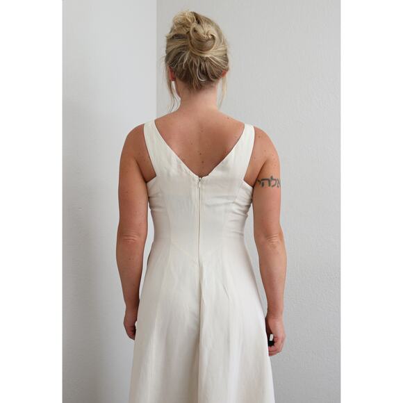 2000's Vintage Banana Republic Linen Dress ~ Women's XS SM 2 4  Summer Sundress - Picture 5 of 12